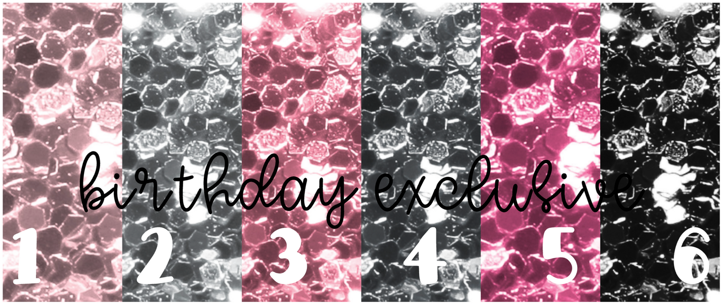 PRINTABLE Birthday Glitter Icons || Solid Color Best Sellers
