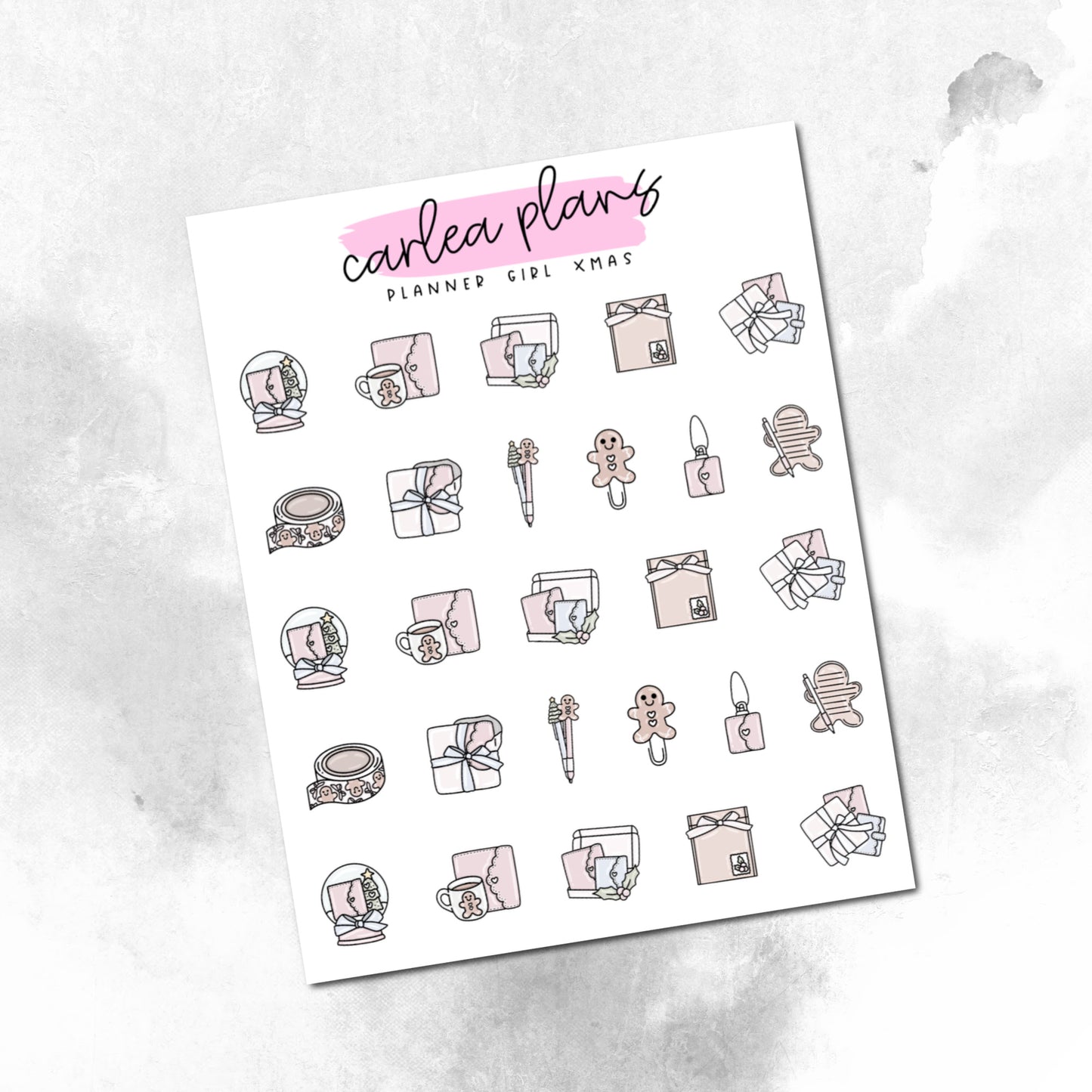Planner Girl Christmas Icons