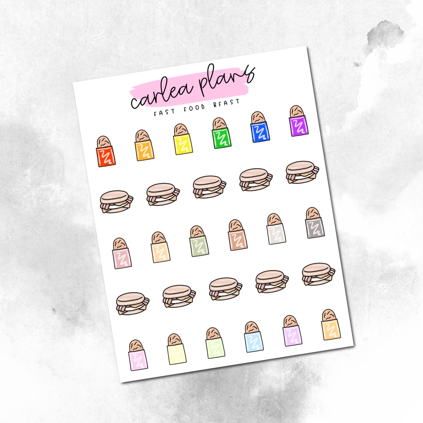 Fast Food Breakfast Icons