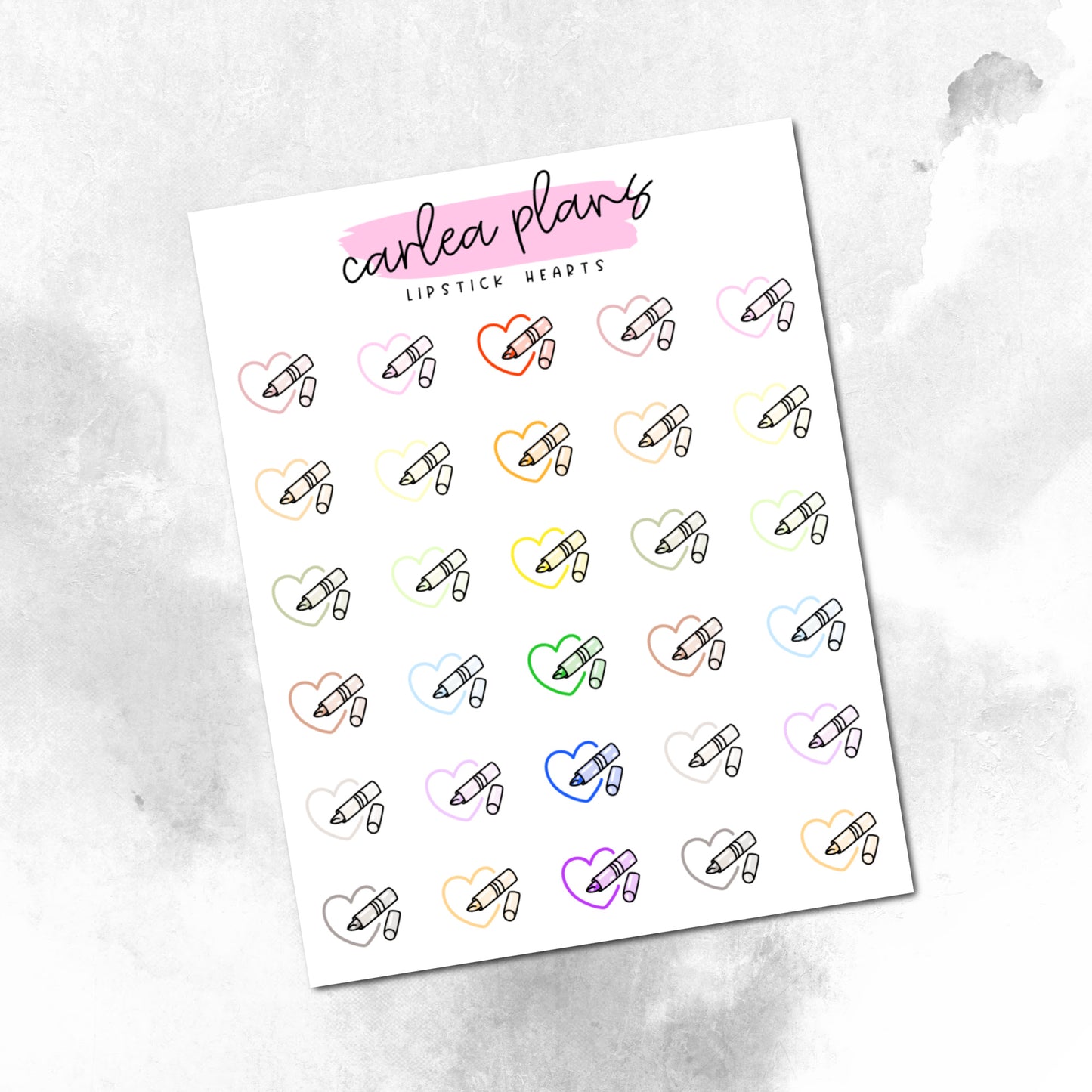 Lipstick Heart Icons