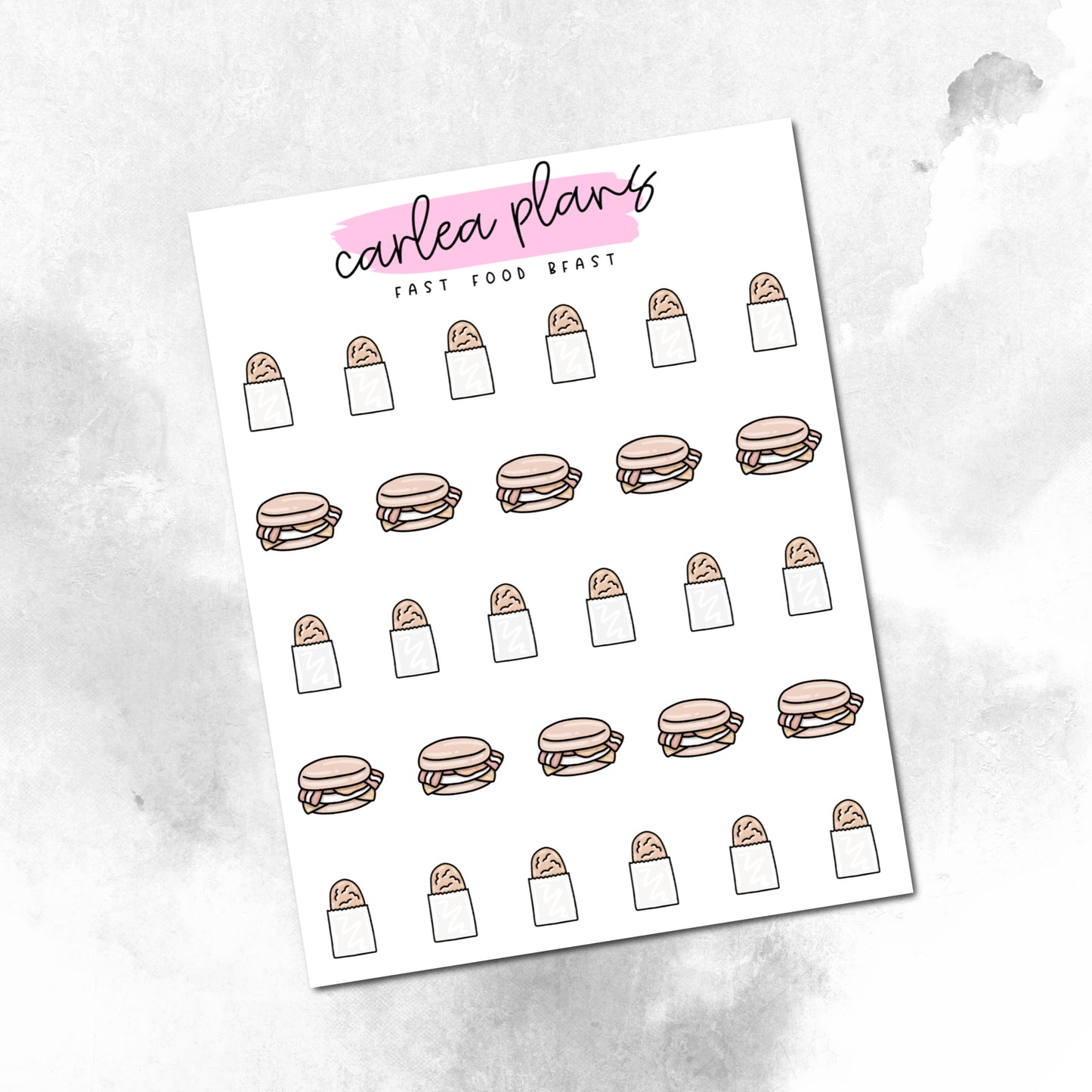Fast Food Breakfast Icons