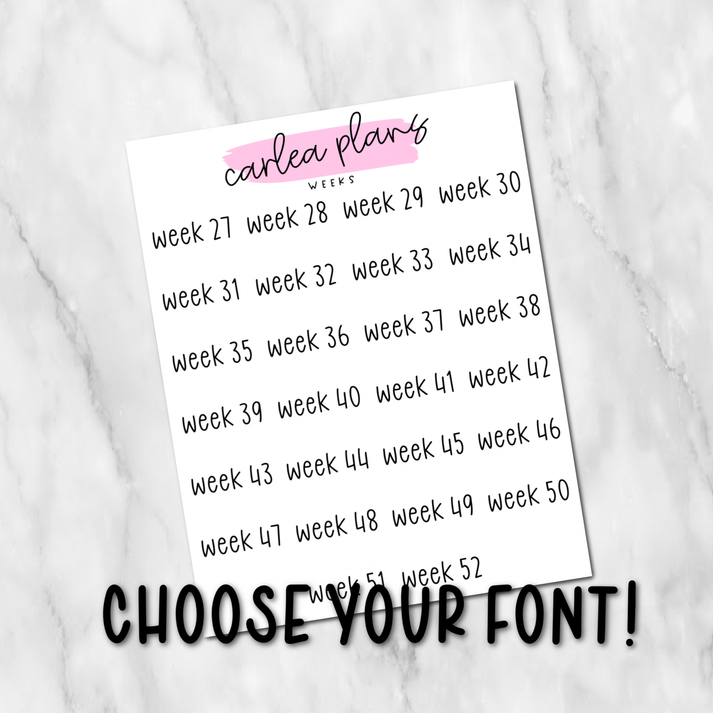 52 Weeks Scripts