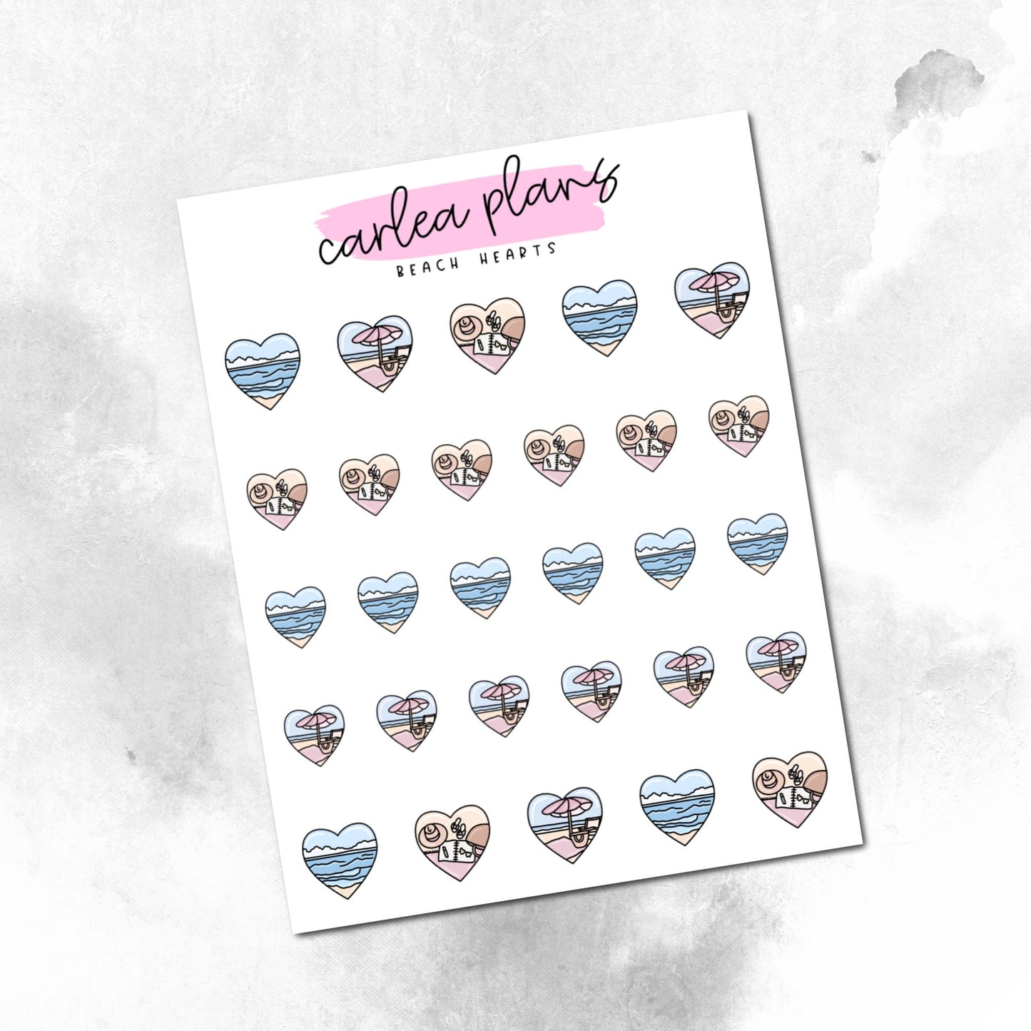 Beach Heart Icons
