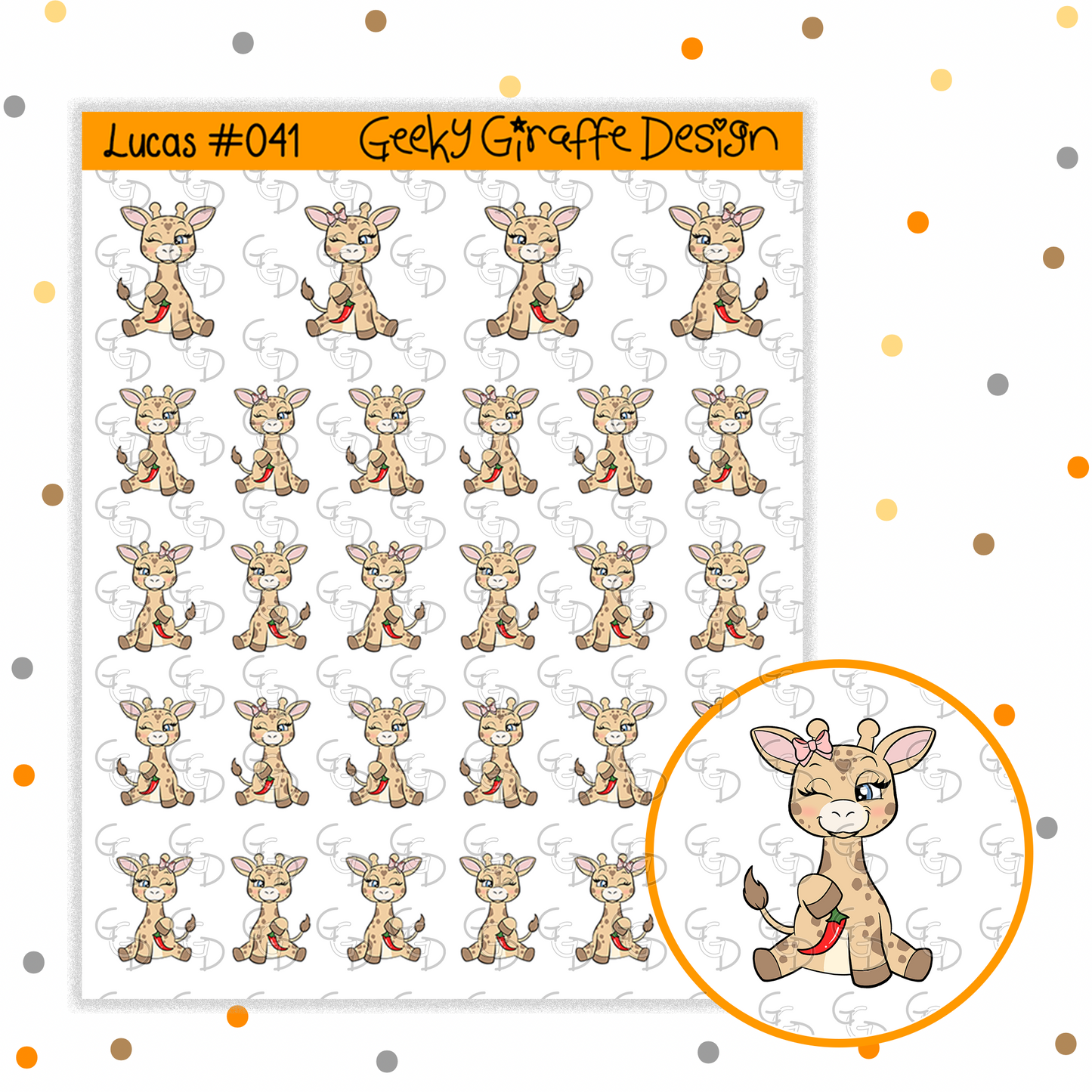 Lucas Bundle E - Geeky Giraffe Design Character *MUST buy character from her shop first!*