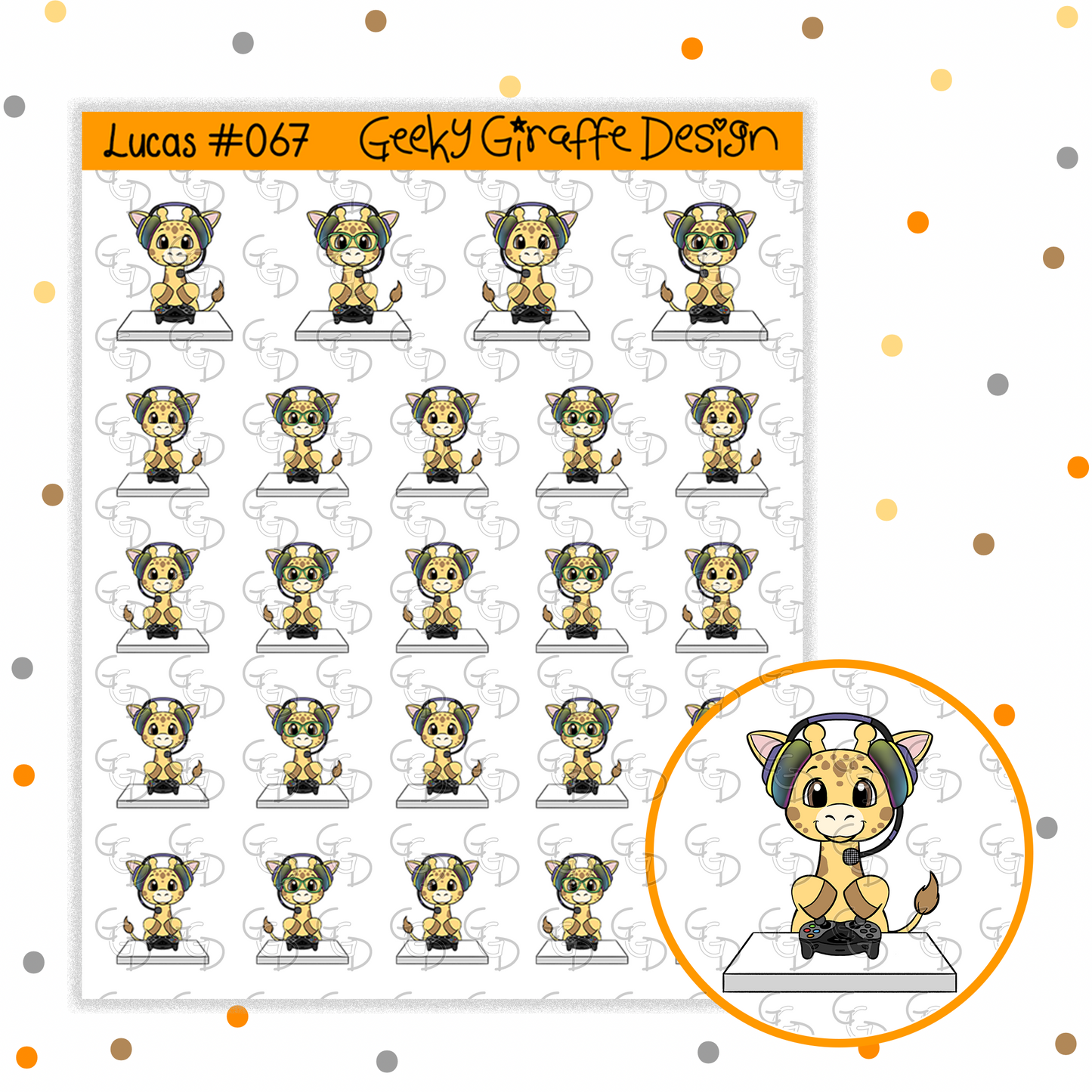 Lucas #067 - Geeky Giraffe Design Character *MUST buy character from her shop first!*