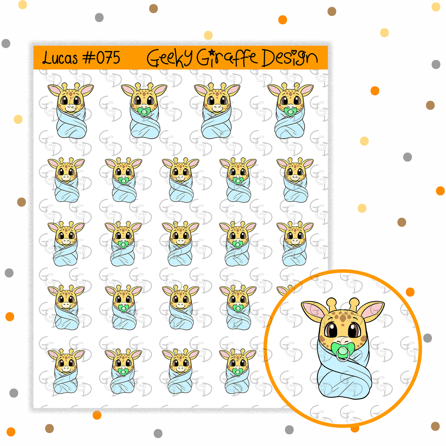 Lucas #075 - Geeky Giraffe Design Character *MUST buy character from her shop first!*