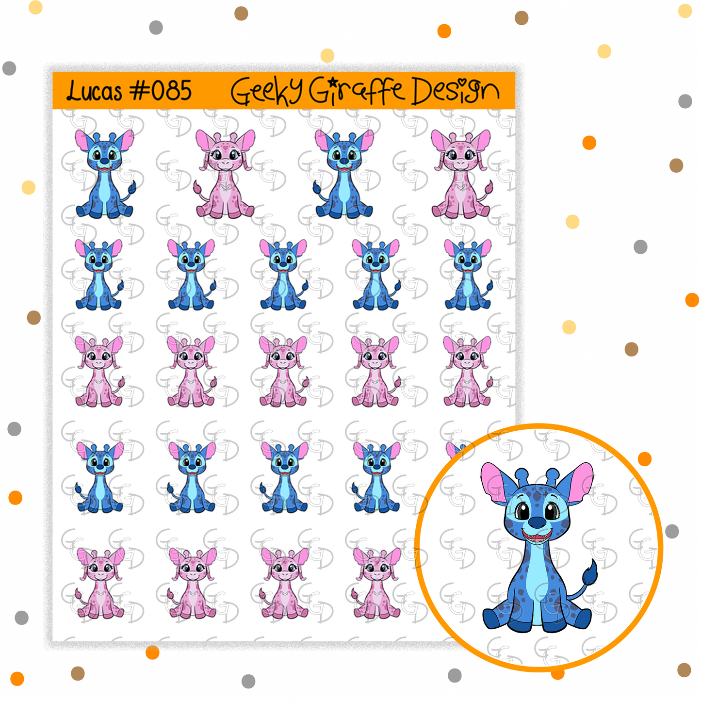 Lucas #085 - Geeky Giraffe Design Character *MUST buy character from her shop first!*