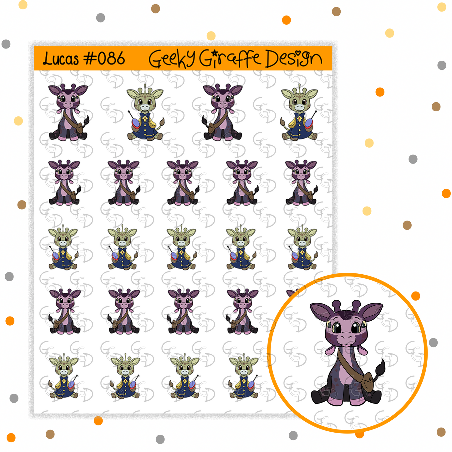 Lucas #086 - Geeky Giraffe Design Character *MUST buy character from her shop first!*