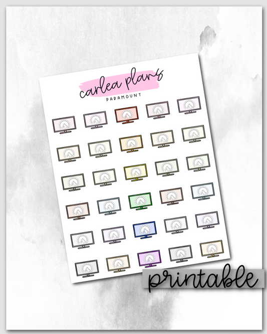 Paramount TV Icons | Printable Icons