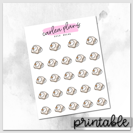 Duck Bread Icons | Printable Icons