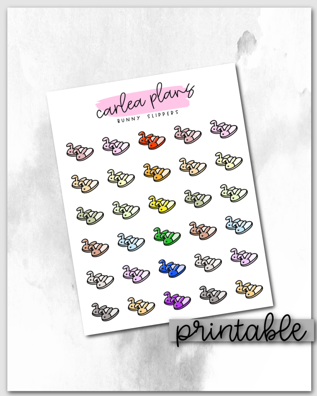 Bunny Slipper Icons | Printable Icons