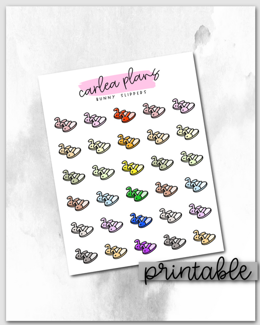 Bunny Slipper Icons | Printable Icons