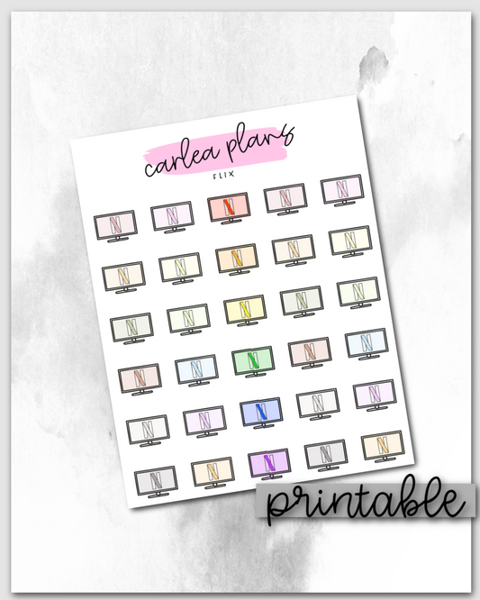 Flix TV Icons | Printable Icons