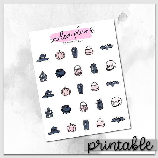 Spooktober Icons | Cute | Printable Icons