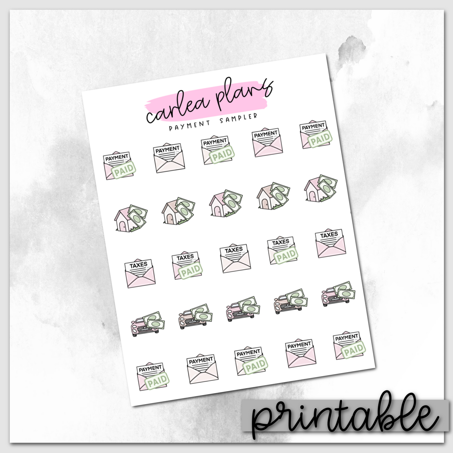 Payment Sampler Icons | Printable Icons