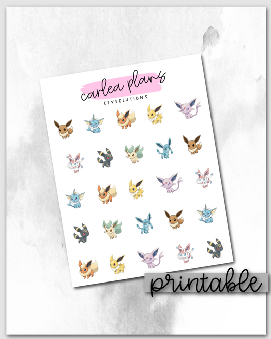 Eeveelutions Icons | Printable Icons