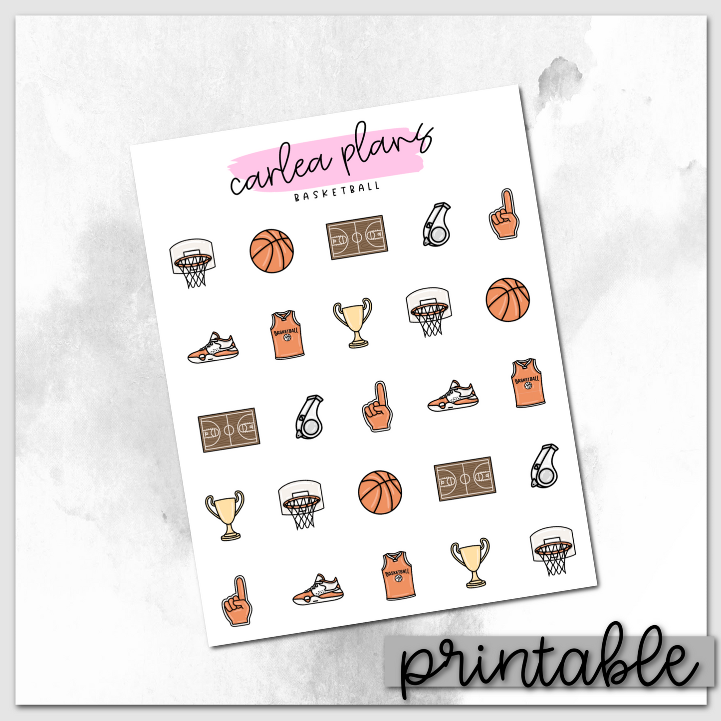 Basketball Sampler | Printable Icons