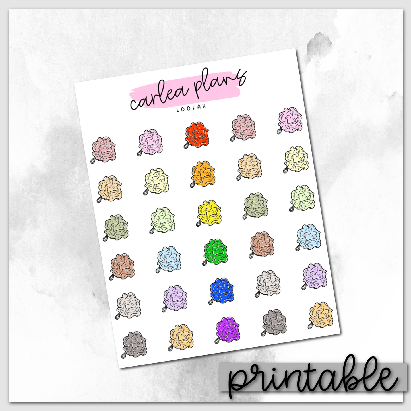 Loofah Icons | Printable Icons