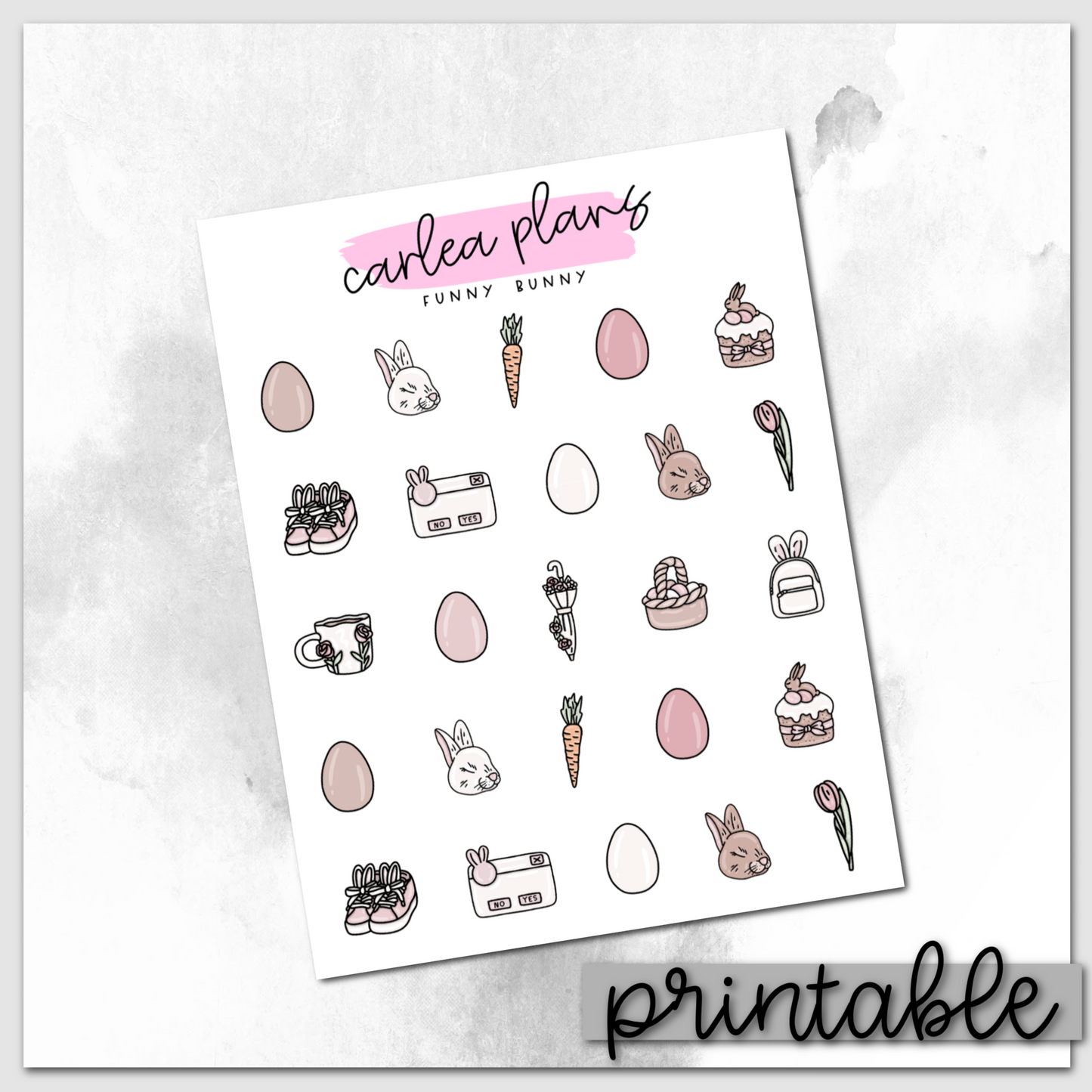 Funny Bunny Icons | Printable Icons