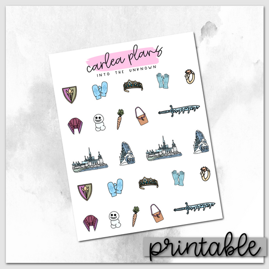 Into The Unknown Icons | Printable Icons