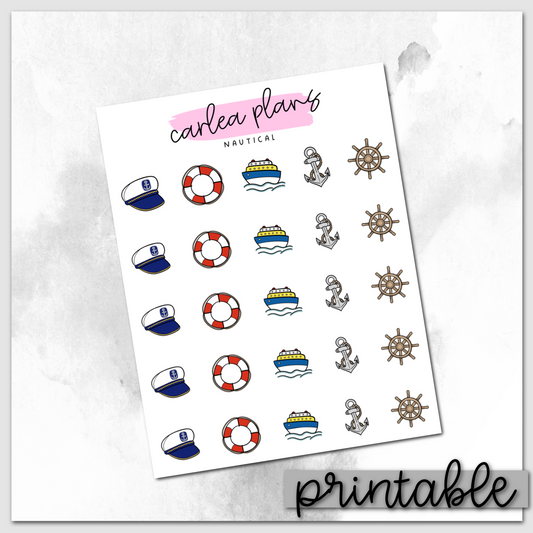 Nautical Icons | Printable Icons