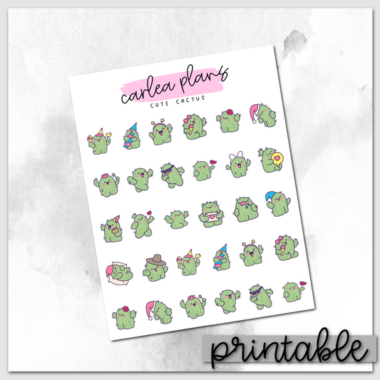 Cute Cactus Icons | Printable Icons