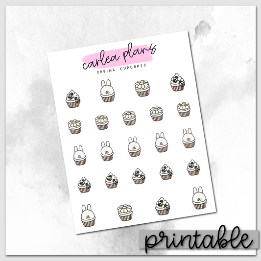 Spring Cupcake Icons | Printable Icons