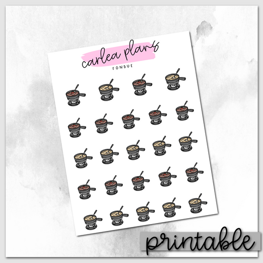 Fondue Icons | Printable Icons