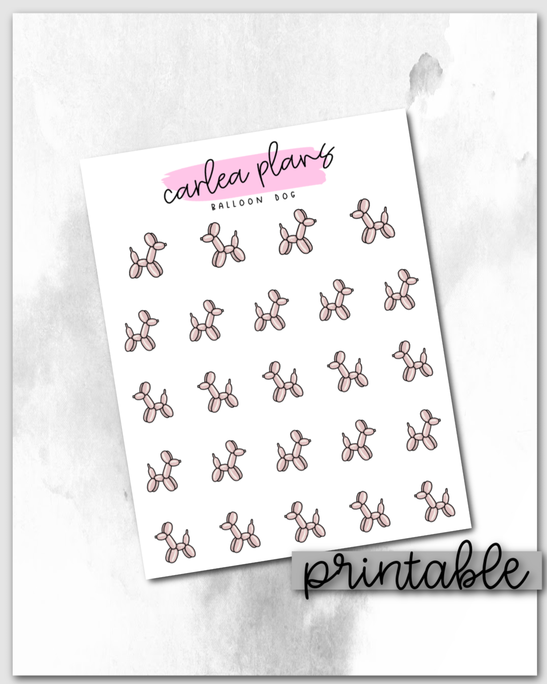 Balloon Dog Icons | Printable Icons