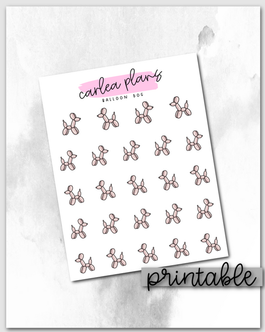 Balloon Dog Icons | Printable Icons