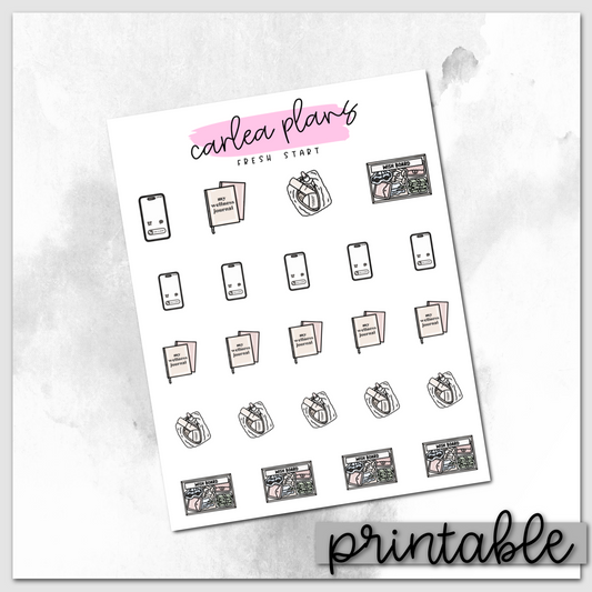 Fresh Start Icons | Printable Icons