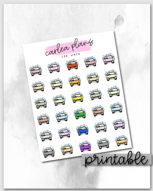 Car Wash Icons | Printable Icons