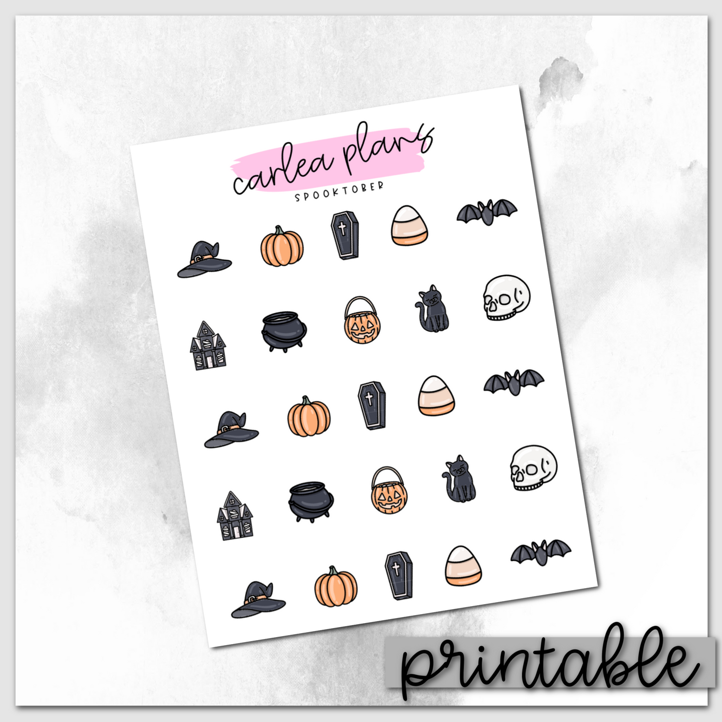 Spooktober Icons | Classic | Printable Icons