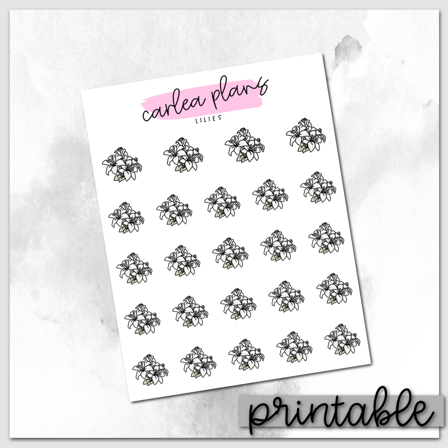 Lily Icons | Printable Icons