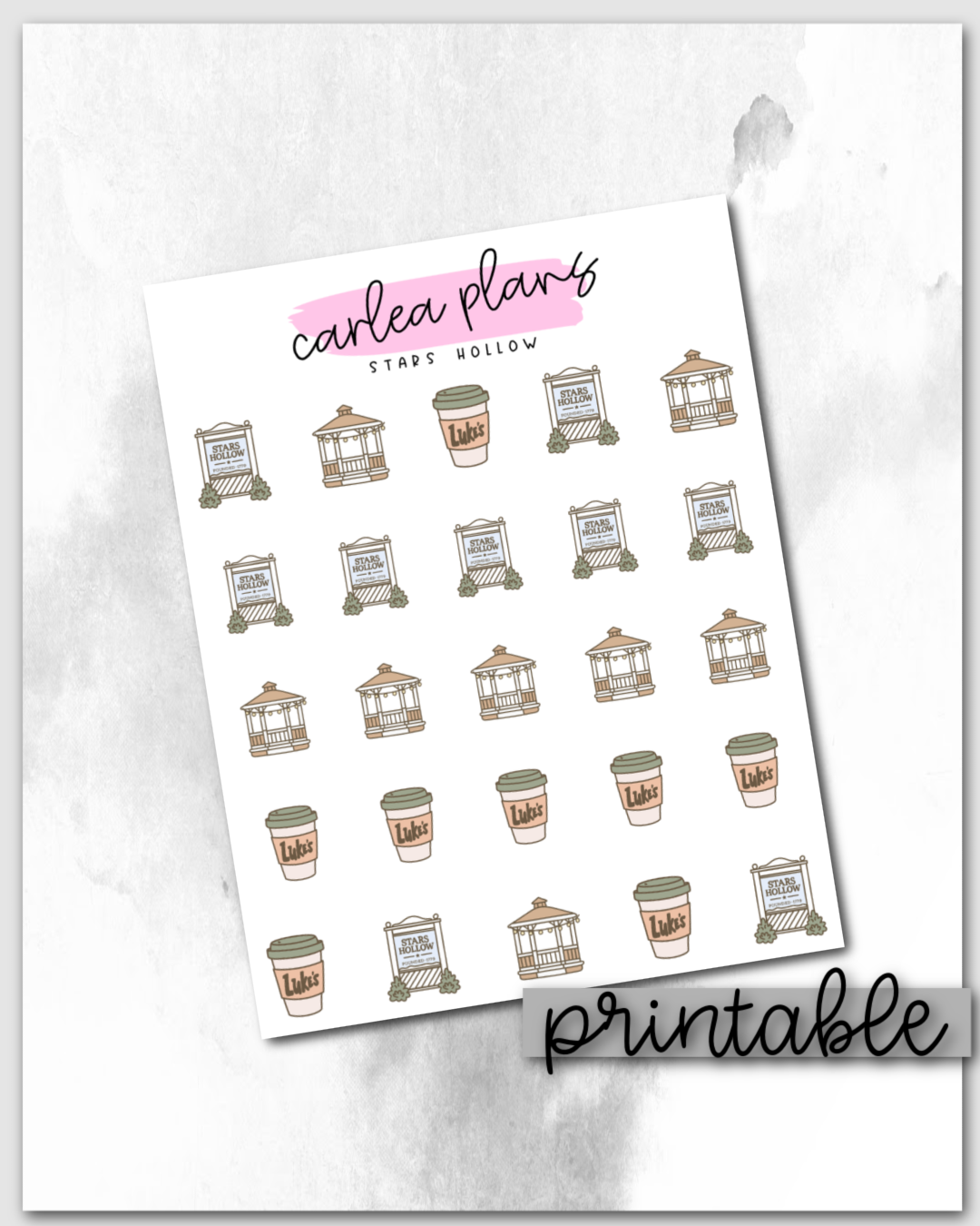 Stars Hollow Icons | Printable Icons