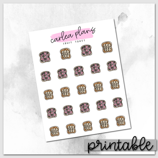 Fruit Toast Icons | Printable Icons