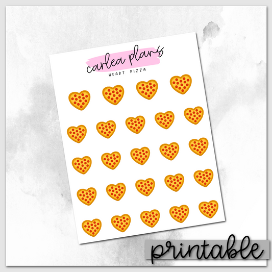 Heart Pizza Icons | Printable Icons