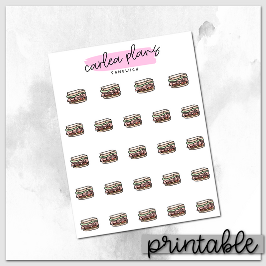 Sandwich Icons | Printable Icons