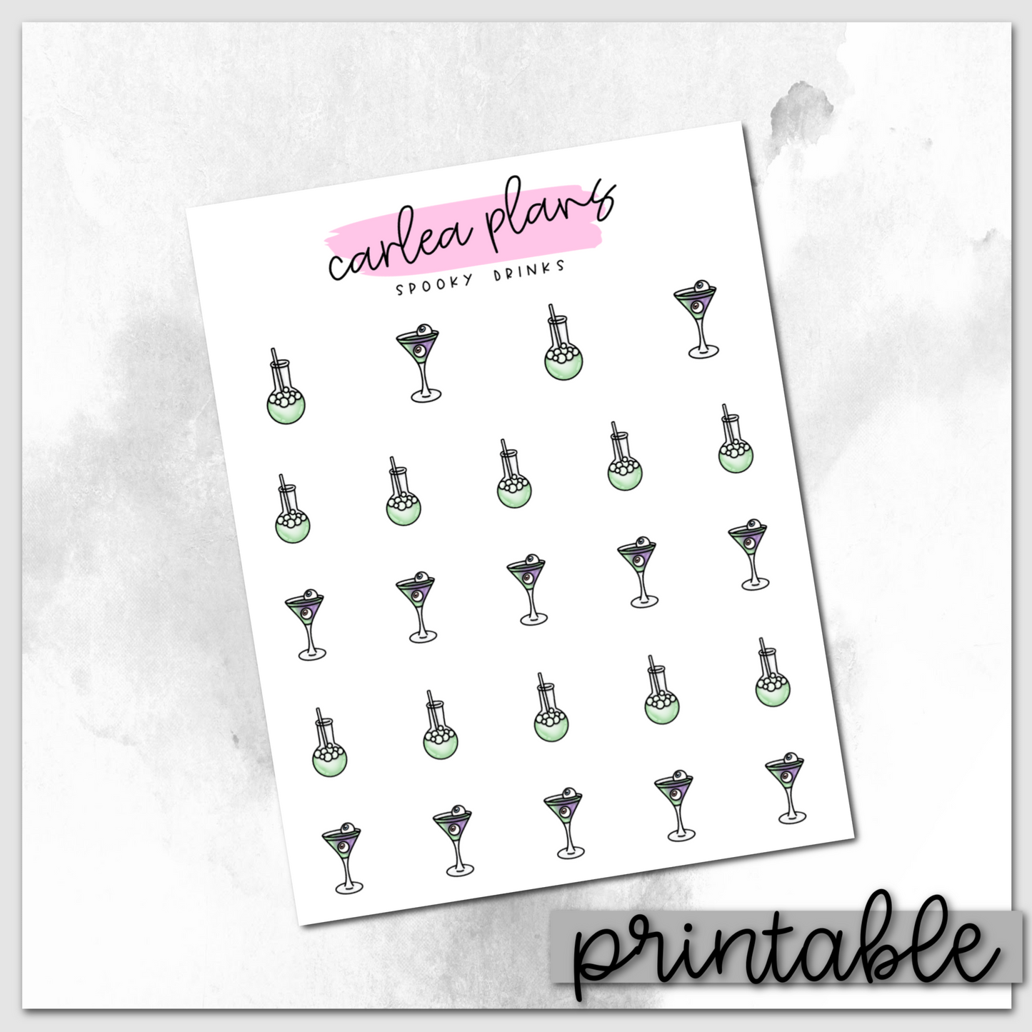 Spooky Drink Icons | Printable Icons