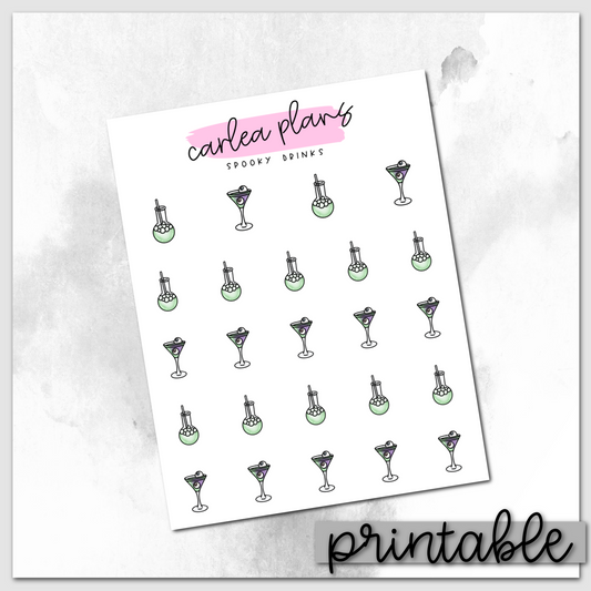 Spooky Drink Icons | Printable Icons