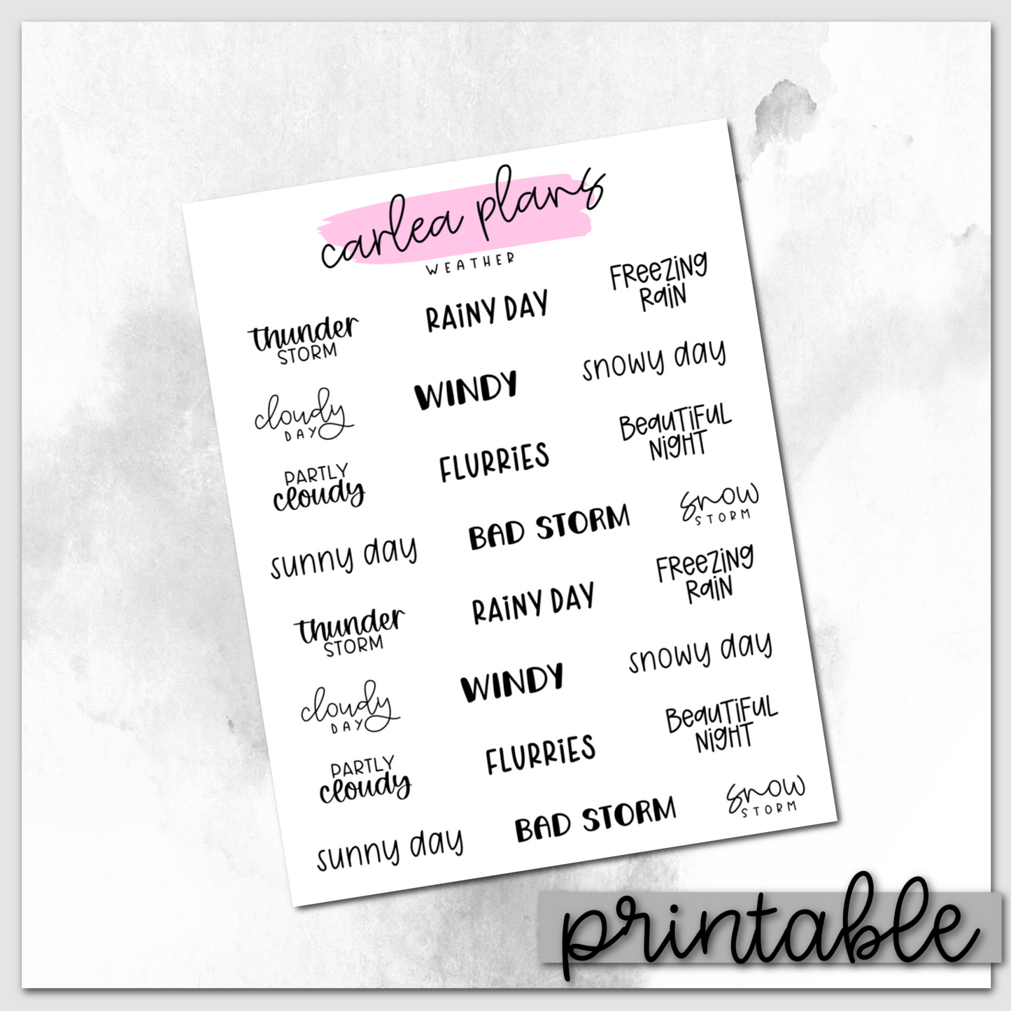 Weather Script Sampler | Printable Scripts