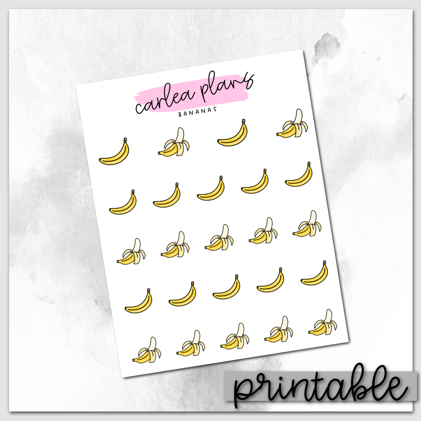 Banana Icons | Printable Icons