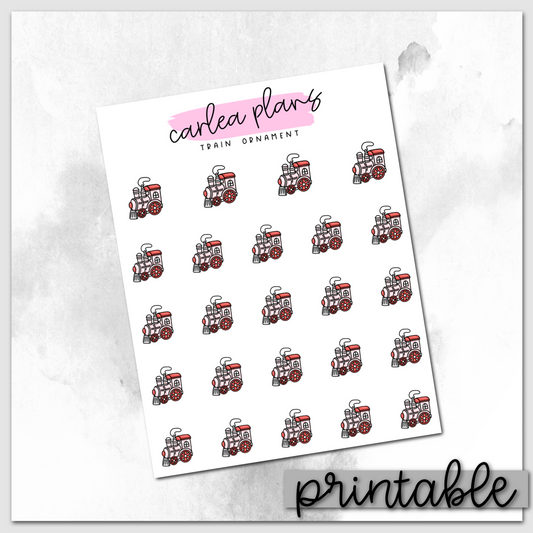 Train Ornament Icons | Printable Icons