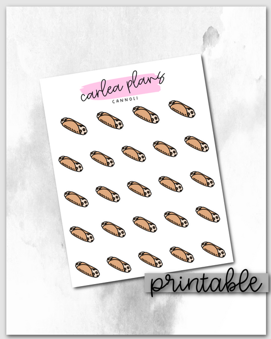 Cannoli Icons | Printable Icons
