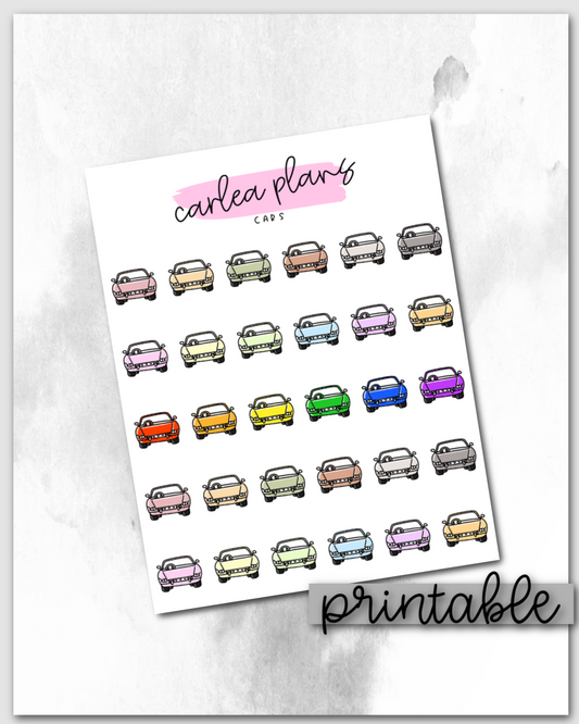 Cars Icons | Printable Icons