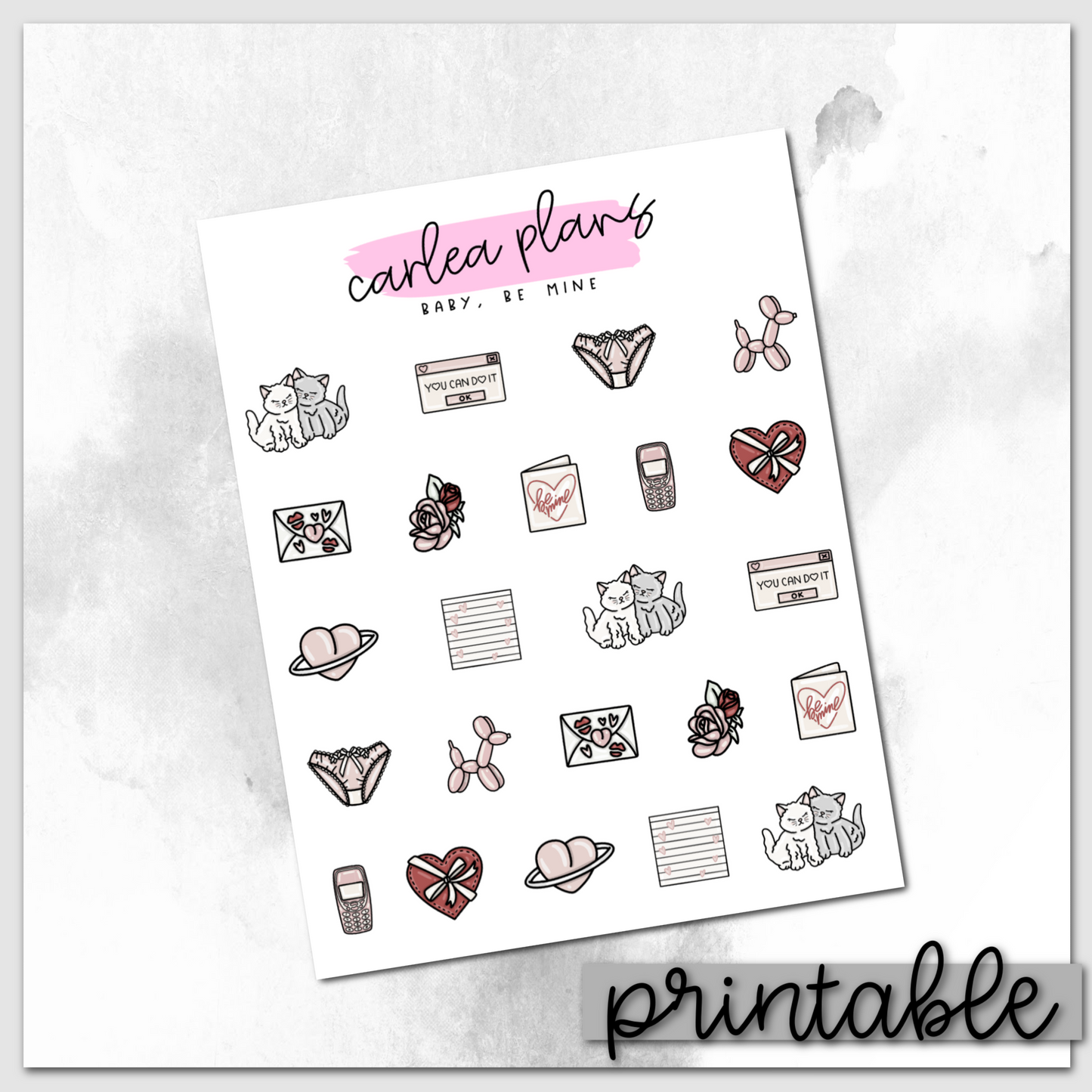 Baby, Be Mine Icons | Printable Icons