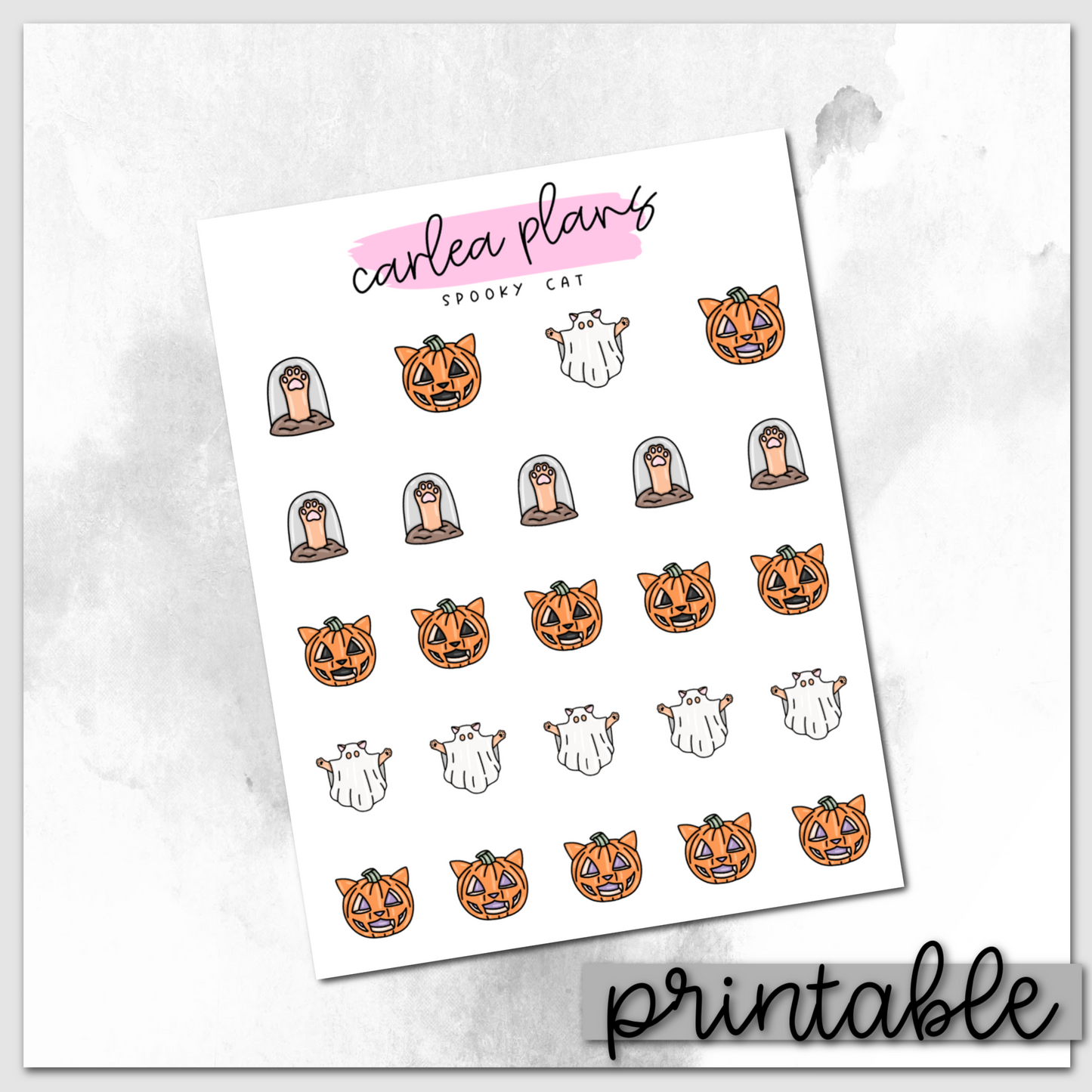 Spooky Cat Icons | Printable Icons