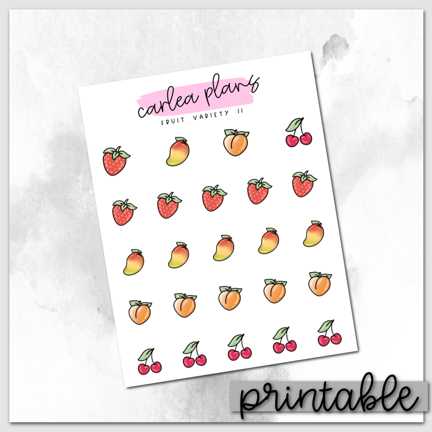 Fruit Variety II Icons | Printable Icons