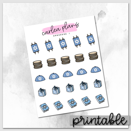 Hanukkah I | Printable Icons