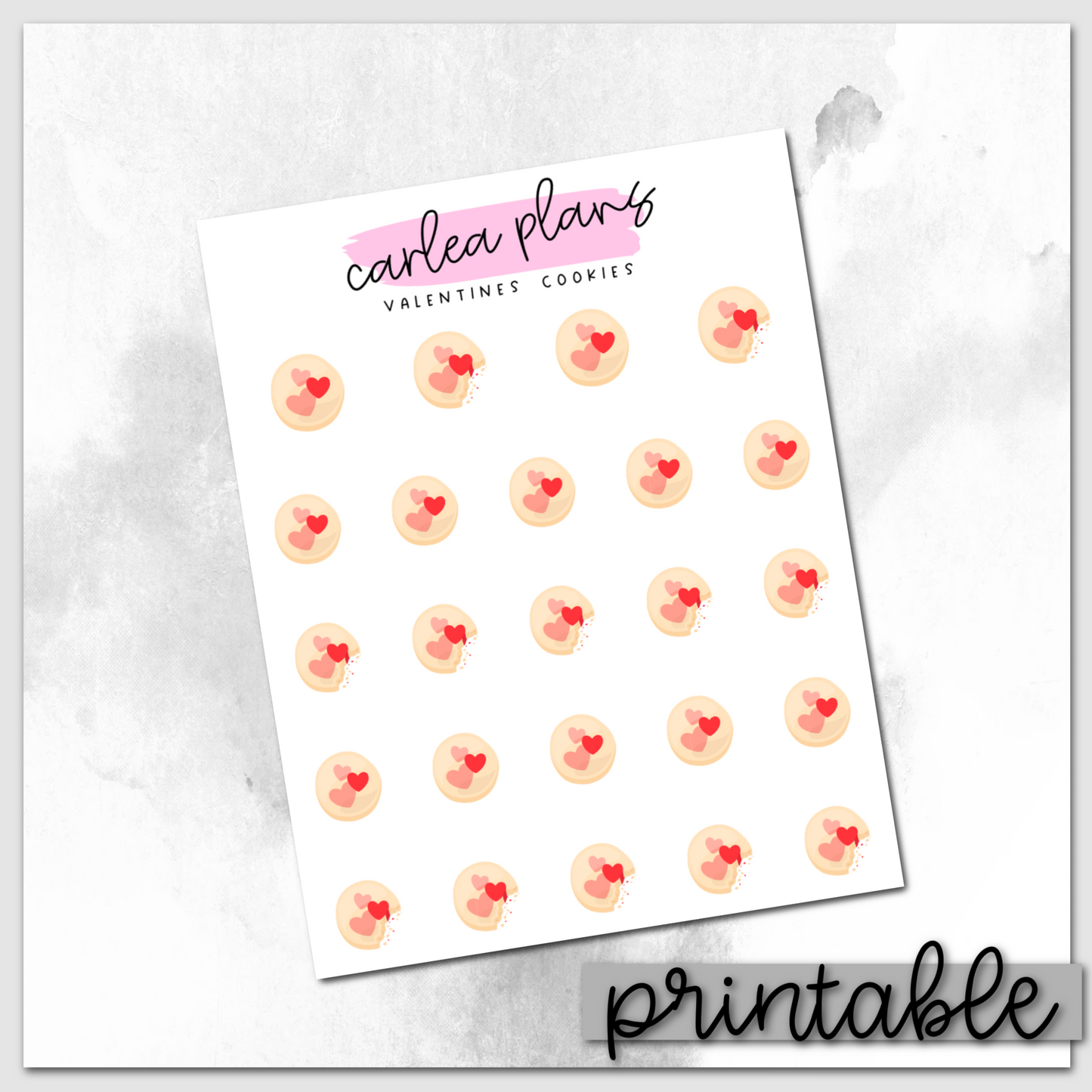 Valentine's Cookies Icons | Printable Icons